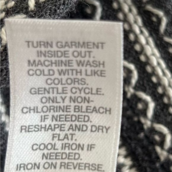 J. Jill Women’s Gray & White Patterned Long Sleeve Top Cotton Blend Size Medium - Picture 8 of 12